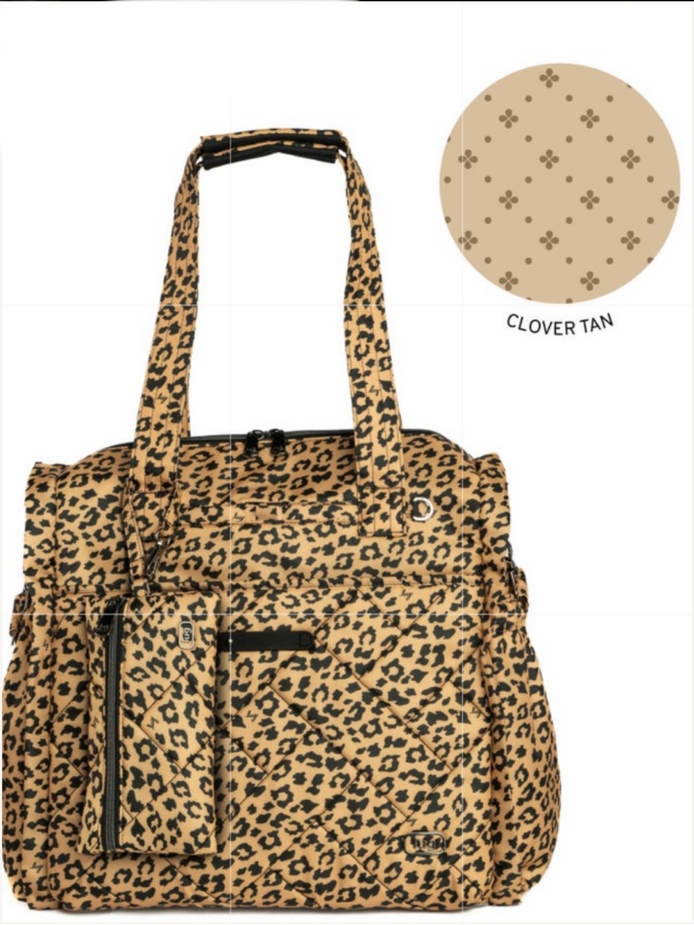 Lug Saunter Classic Duffel & Sway Pouch Spotted Leopard